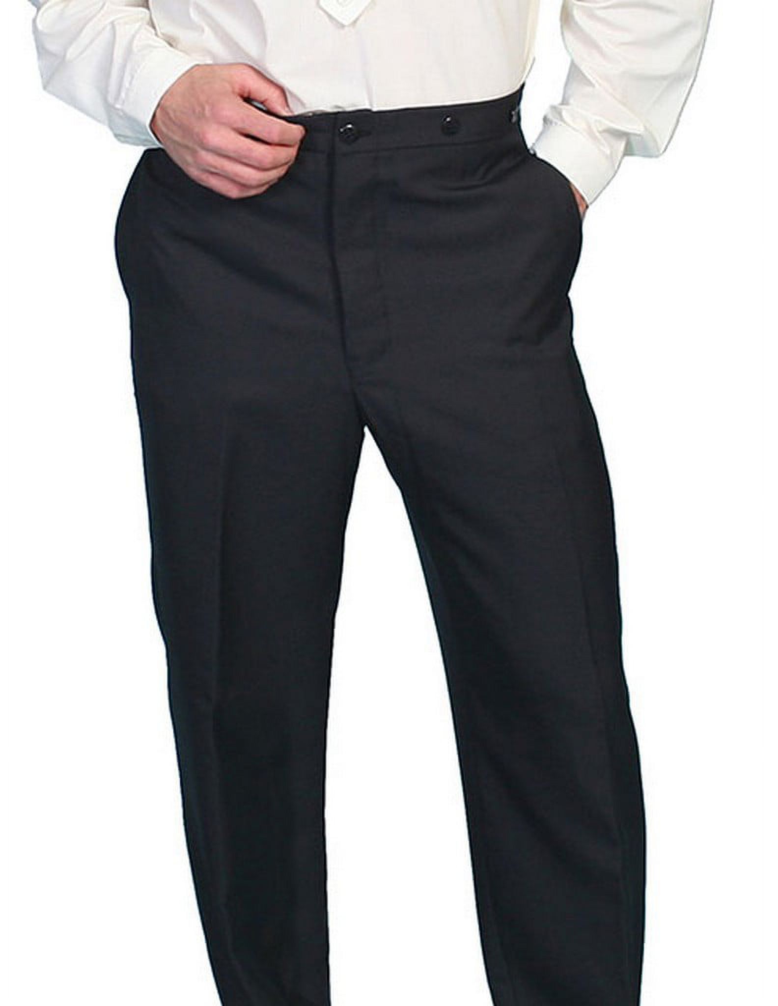 Scully Western Pants Men Suspender Buttons Polyester Wool Blend 538402 